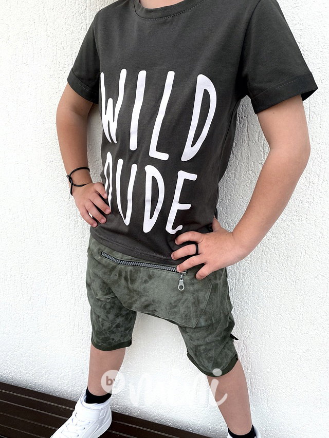 WILD khaki summer chlapecký set oblečení