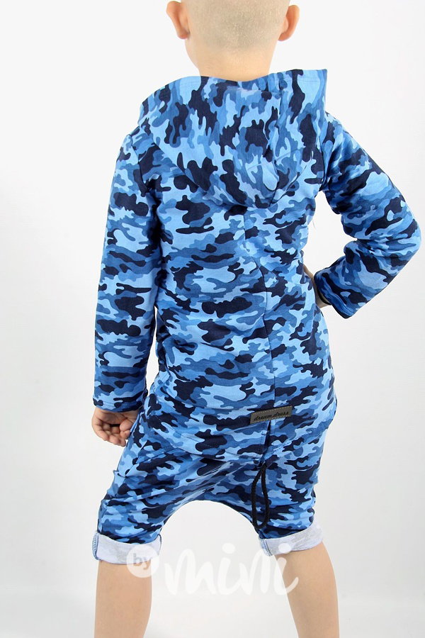Ultra low baggy kraťasy - blue army