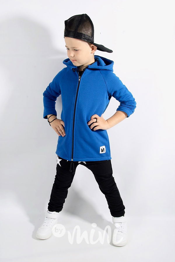 Iconic boy long mikina - modrá