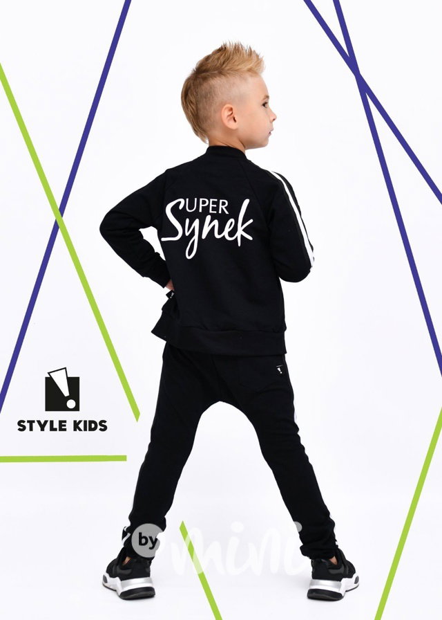 Super synek lampas set černý - mikina + baggy