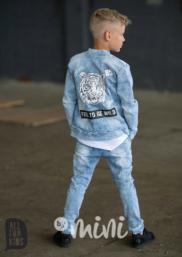 Ice blue jeans pants záplaty *by AFK*