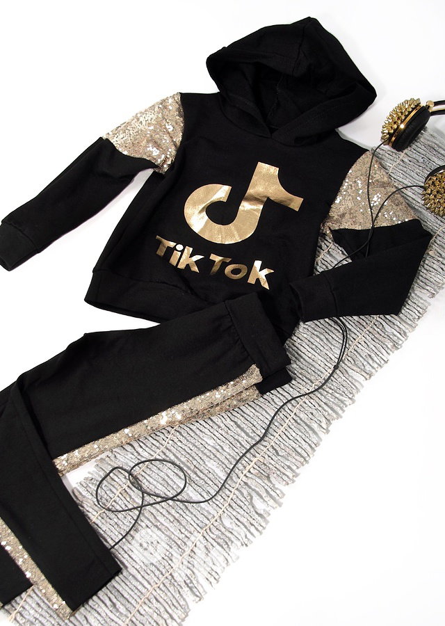 Tik Tok black&gold souprava