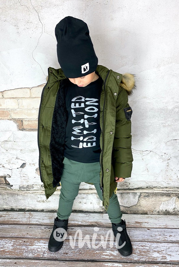 Baggy tepláčky s prošitím - khaki