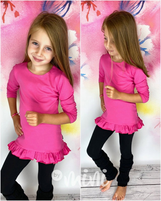 Barbie pink tričkotunika s řasením