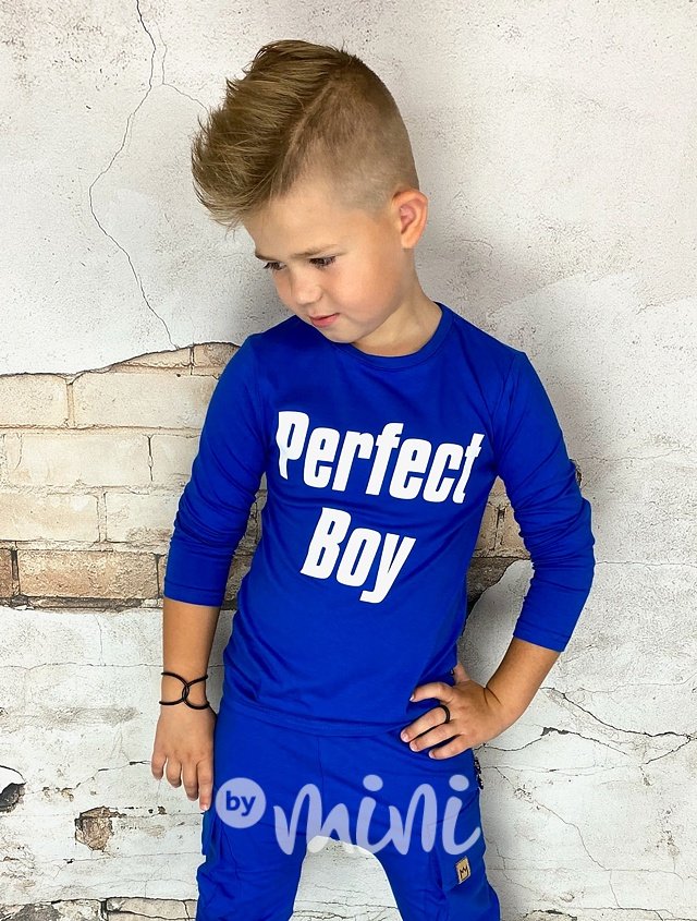 Perfect boy slim triko modré