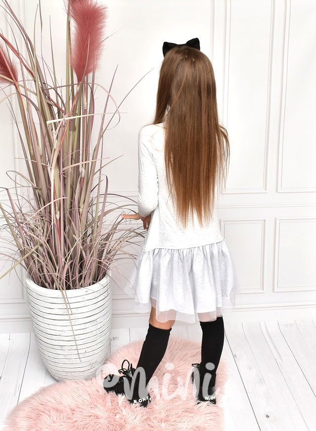 Dětské šaty s tylem šedé - Minnie