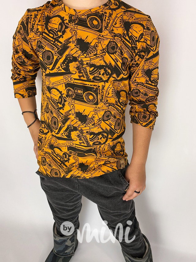 SAFFRON LONGSLEEVE chlapecké triko kari s  dlouhým rukávem