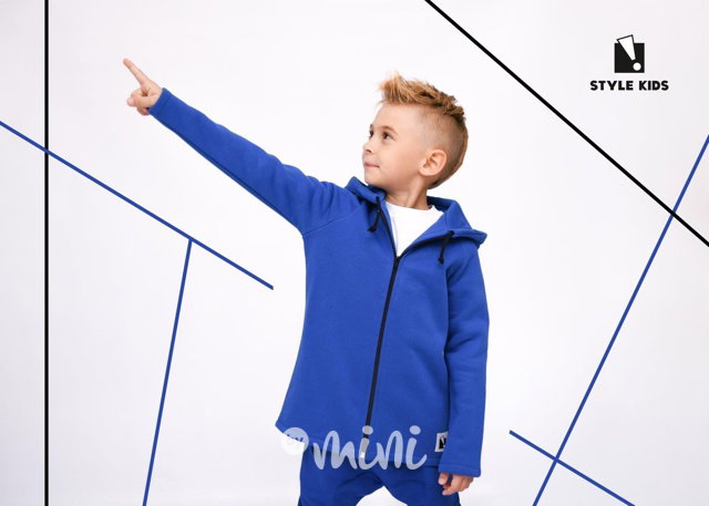 Bella Ciao - vyteplená dlouhá dětská mikina modrá
