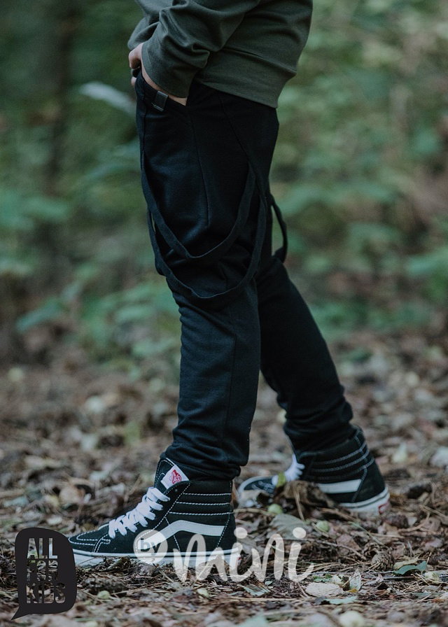 Fashion tepláky s laclíky černé *by AFK*