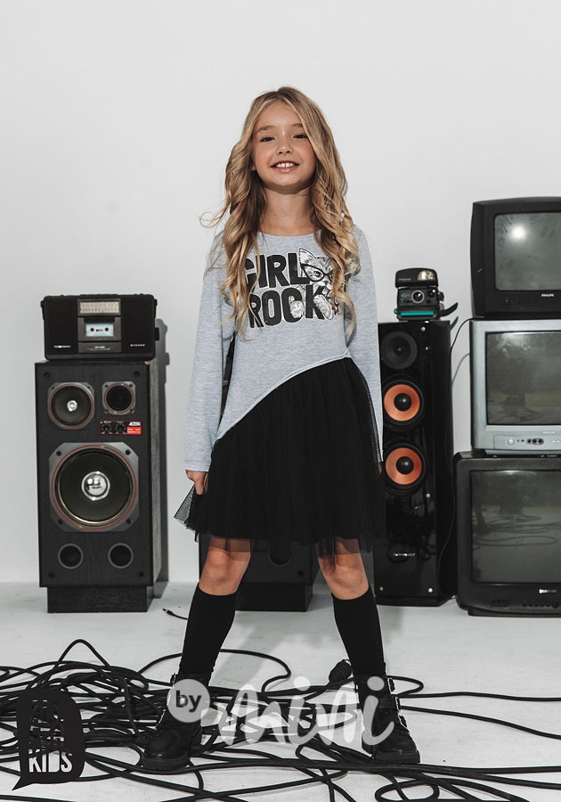 Girl rock šaty grey/black *by AFK*