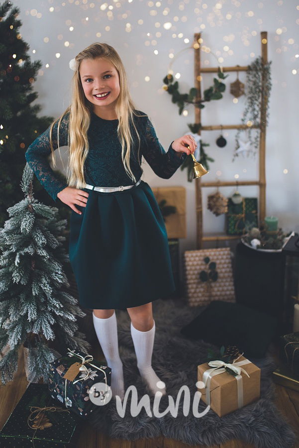 Luxury Smaragd dress - luxusní dívčí šaty