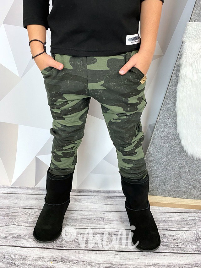 Zateplené green army tepláčky BASIC