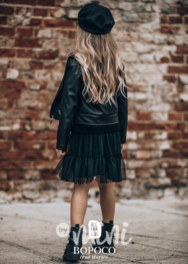 Eco leather bunda černá #MiniMe