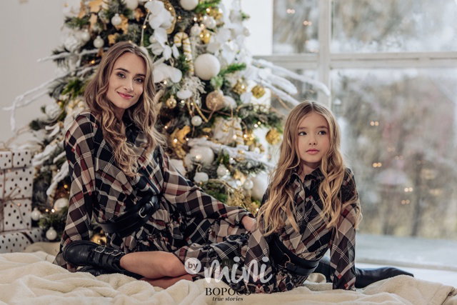 Boho karo šaty  #MiniMe