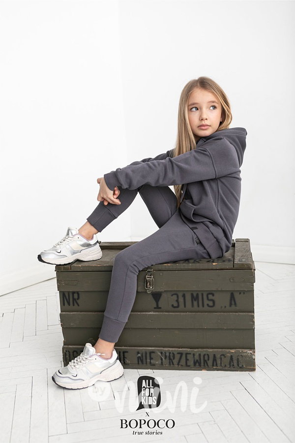 Loungewear teplákovka - steel #MiniMe