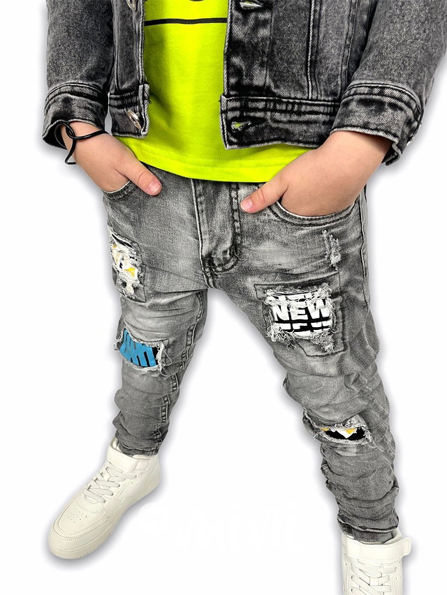Ripped džíny black