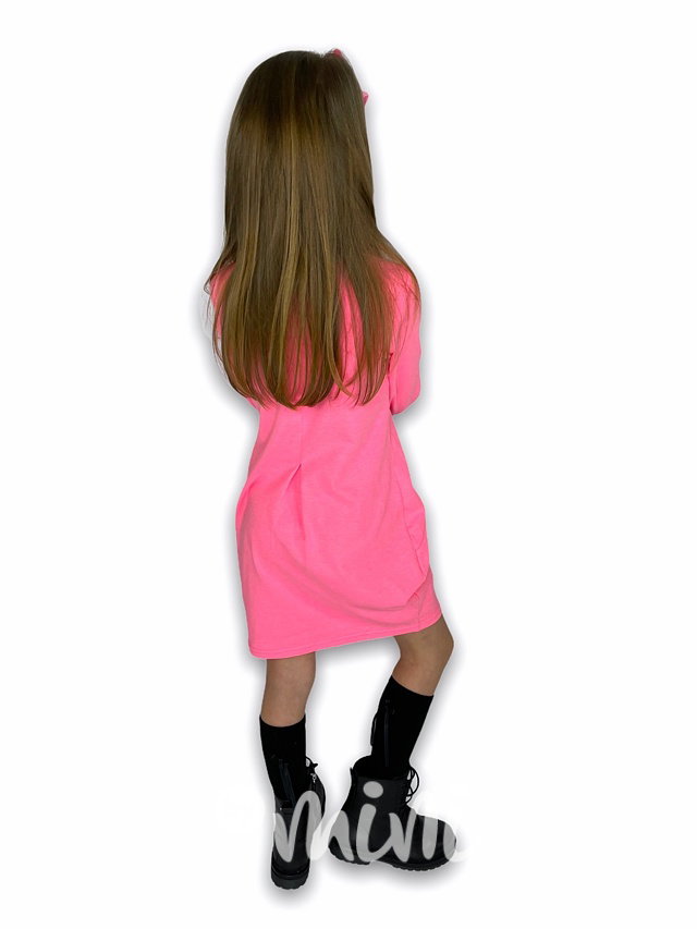 Neon pink dívčí tunika "tuba"