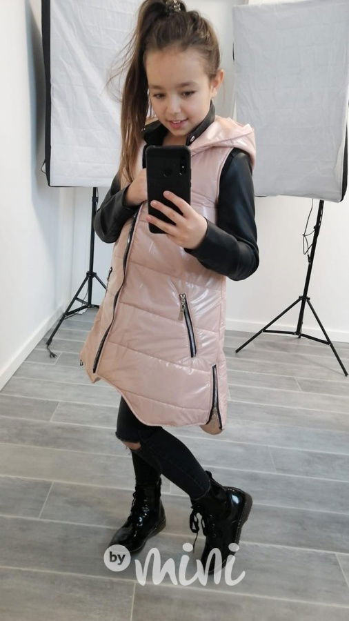 Růžová prošívaná vesta Voga SS21