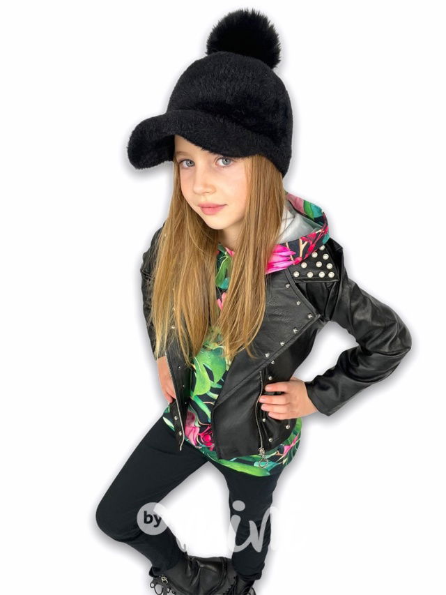 Eco leather bunda s perličkami