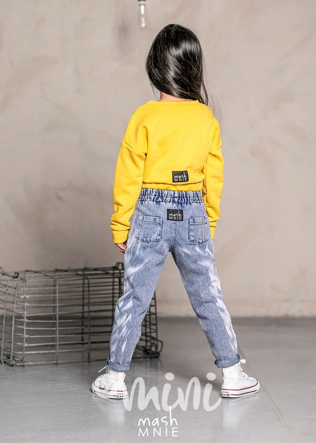 Crop mikina I know - yellow *MashMnie*