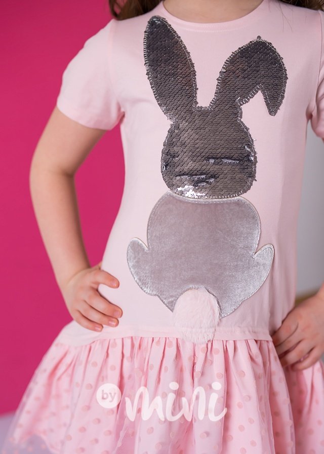 Bunny šaty s tylem - růžové