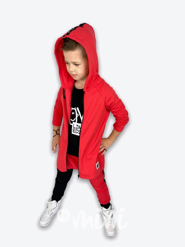 Street boy baggy tepláky black/papaya