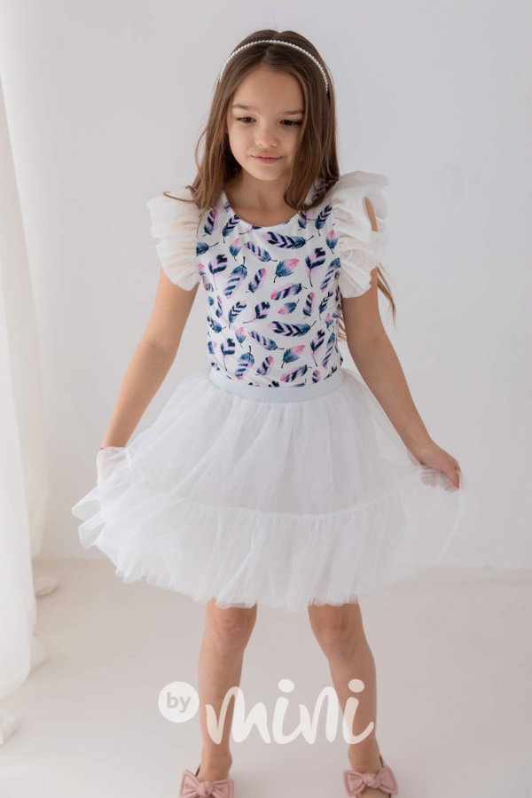White maxi tutu sukně Lily Grey