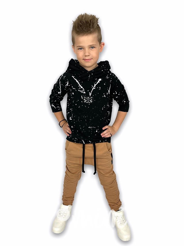 Black dirty chlapecká mikina