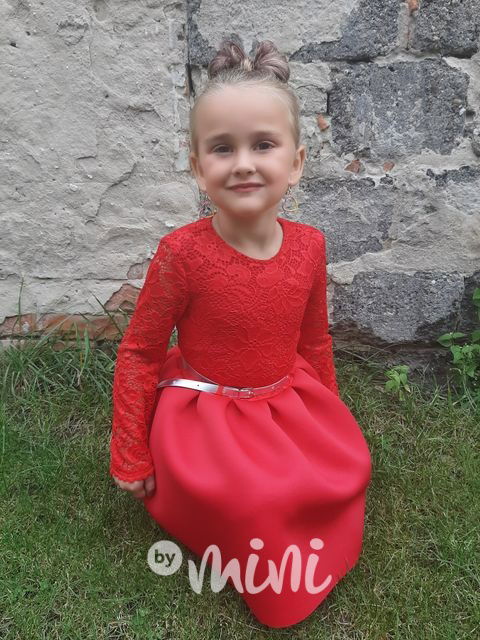Luxury Red dress - luxusní červené dívčí šaty