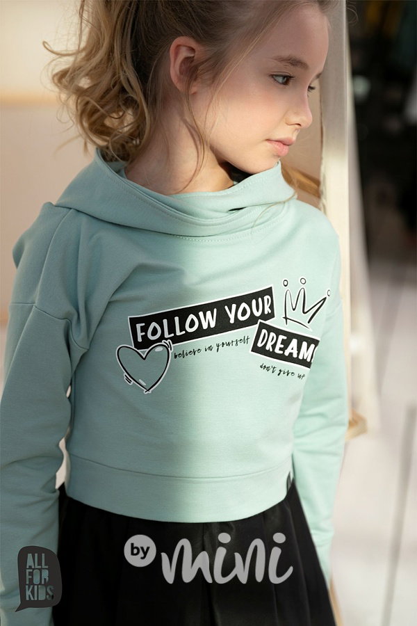 Mikina crossed backs mint *AFK*