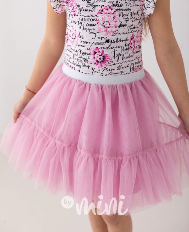Candy pink maxi tutu sukně Lily Grey