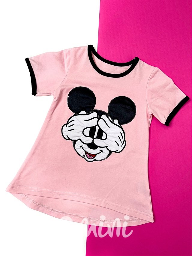 Mickey tunika - pudder pink