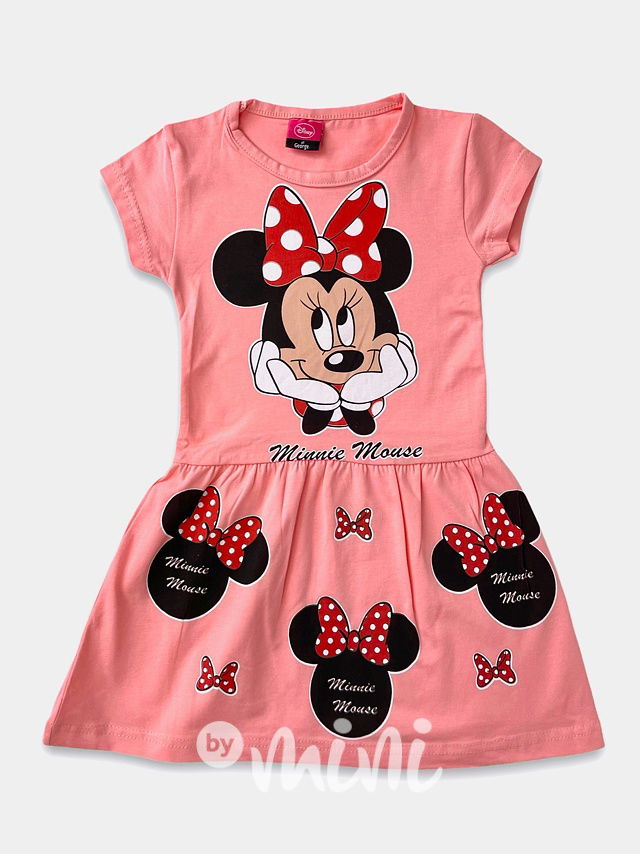 Minnie Mouse lososové šaty