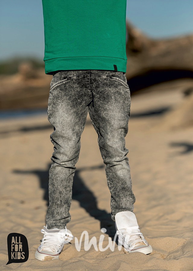 Jeans jogger kalhoty ice black