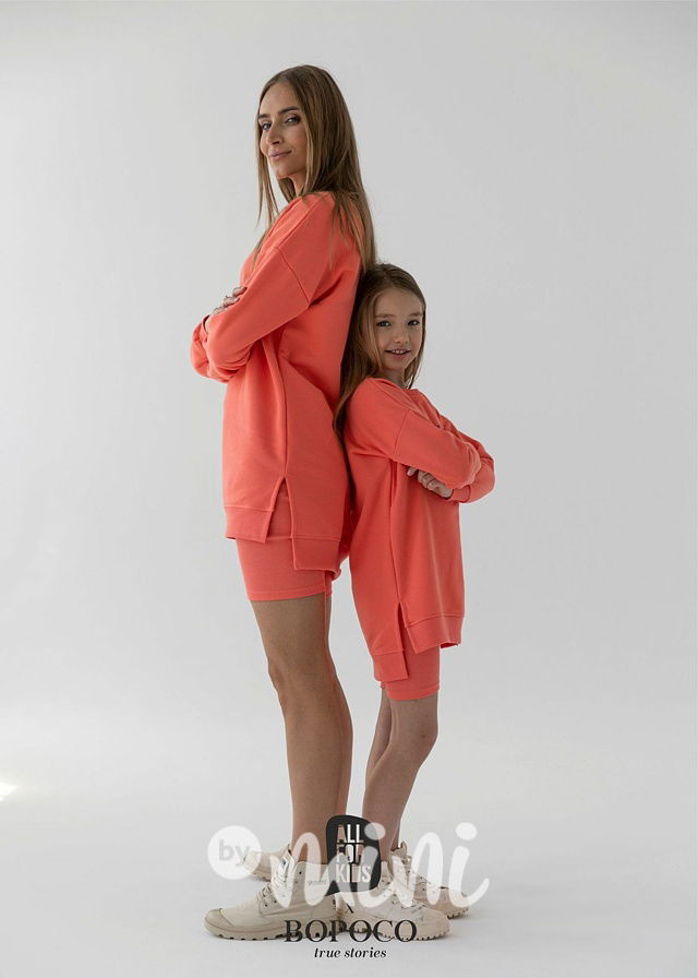 Žebrované legínokraťasy coral