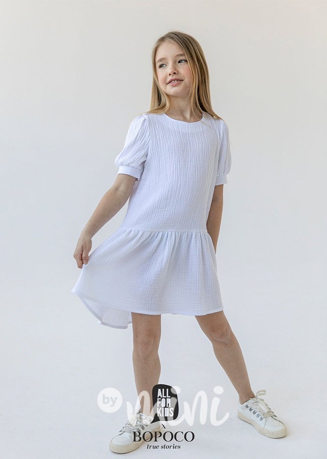 Mušelínové šaty white