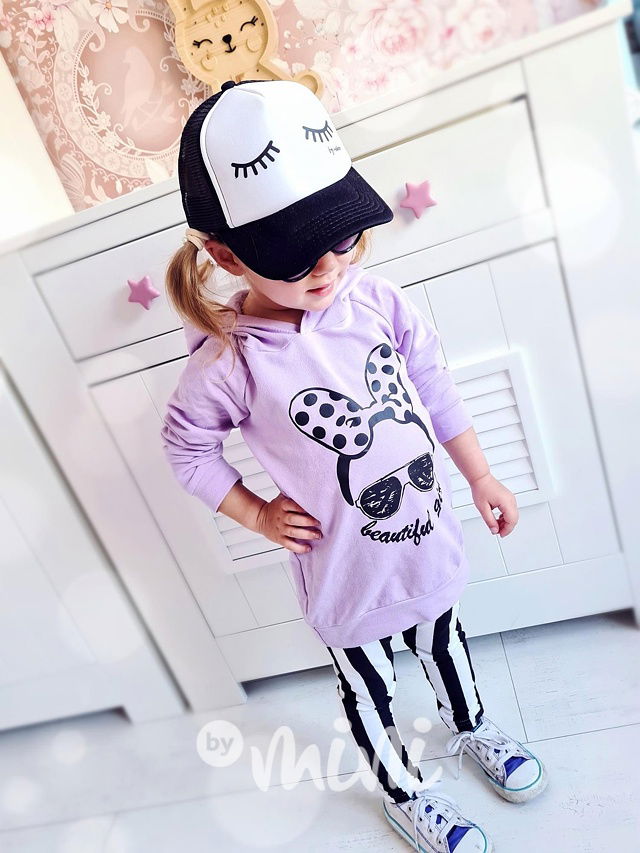 Pruhované legíny black/white