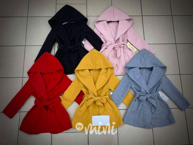 Flaušový hoodie kabátek mustard