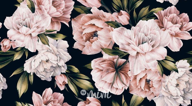 Vintage peony soft cotton legíny *Lily Grey*