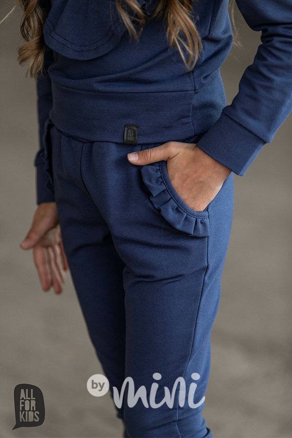 Frill bavlněné kalhoty navy