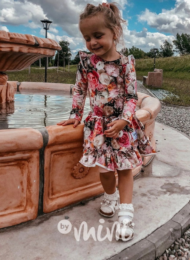 Maxi točivé flower šaty - roses