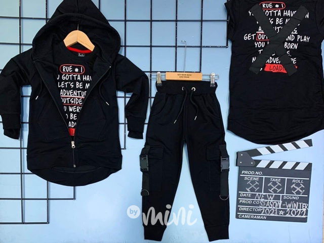 LOADING 3-dílný komplet black