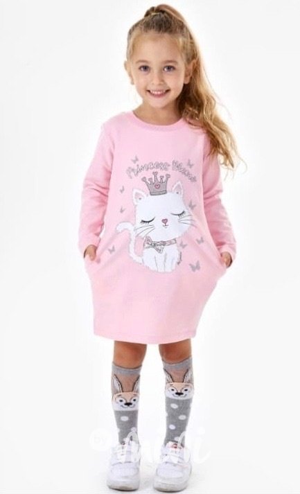 Princess cat mikinová tunika - pink