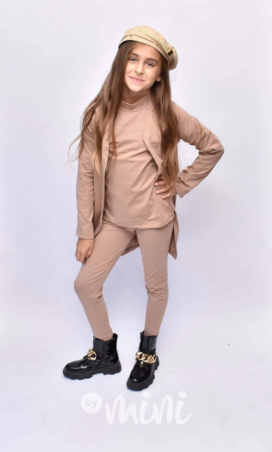 HIT 3-dílný bavlněný komplet beige