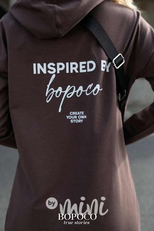 Inspired hoodie mikina taupe