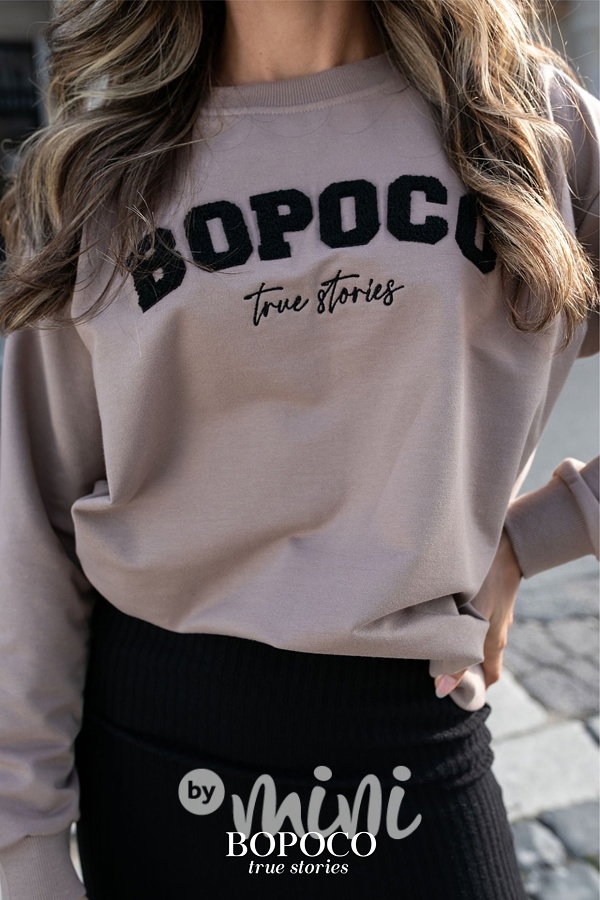 BOPOCO mikina taupe