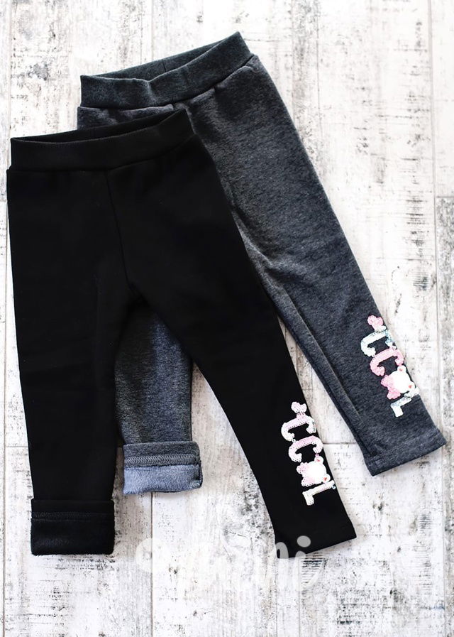 SUPER TERMO černé legíny s flitry COOL