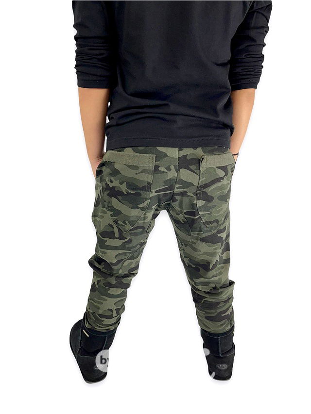 SUPER termo green army tepláky - BASIC