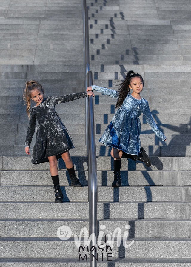 Ice blue jeans šaty *MashMnie*