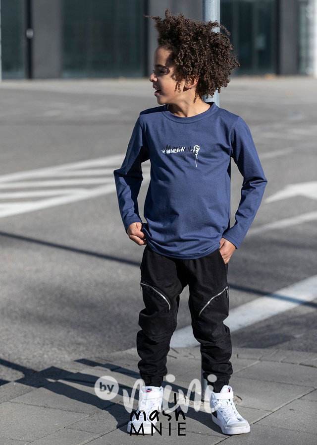 Longsleeve triko WEIRD modré *MashMnie*